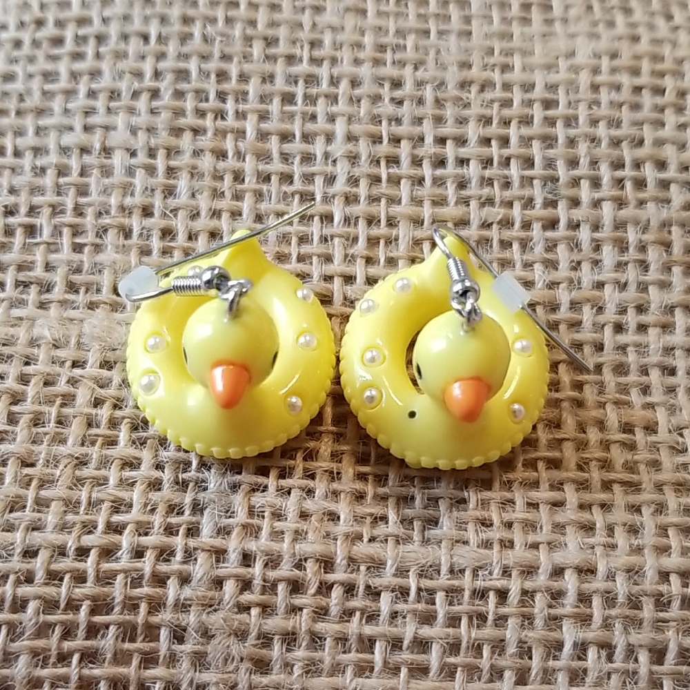 Cute Rubber Ducky Earrings